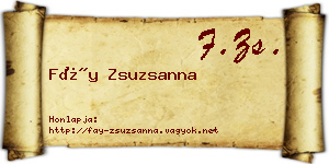 Fáy Zsuzsanna névjegykártya