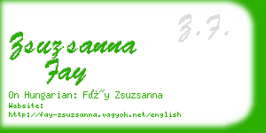 zsuzsanna fay business card